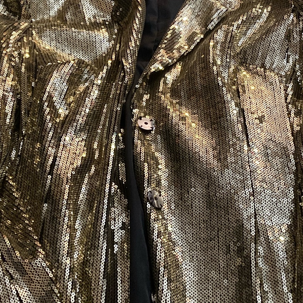 Fashion nova size large gold sequin jacket